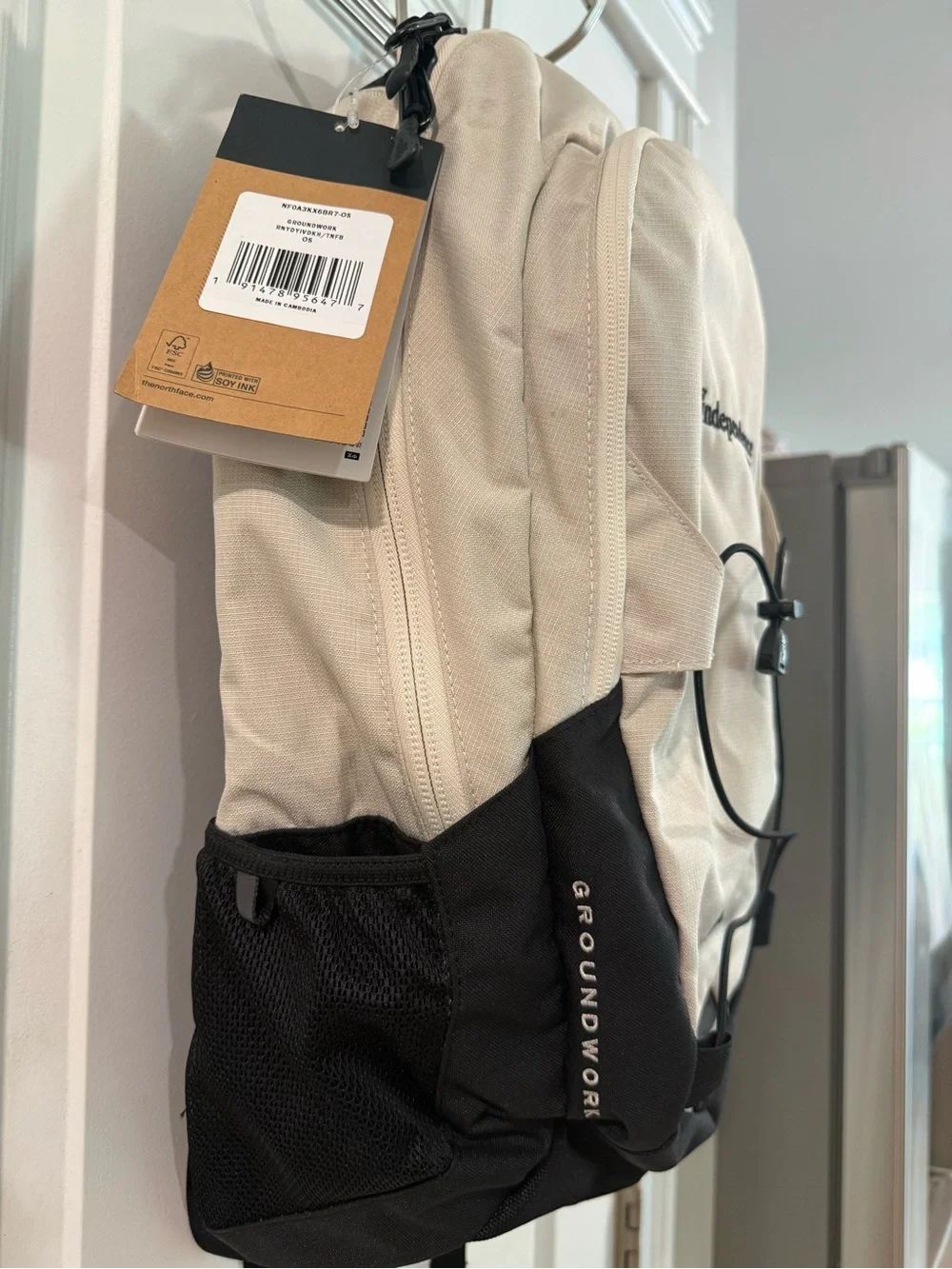 The North Face Groundwork's Backpack - Cream and Black